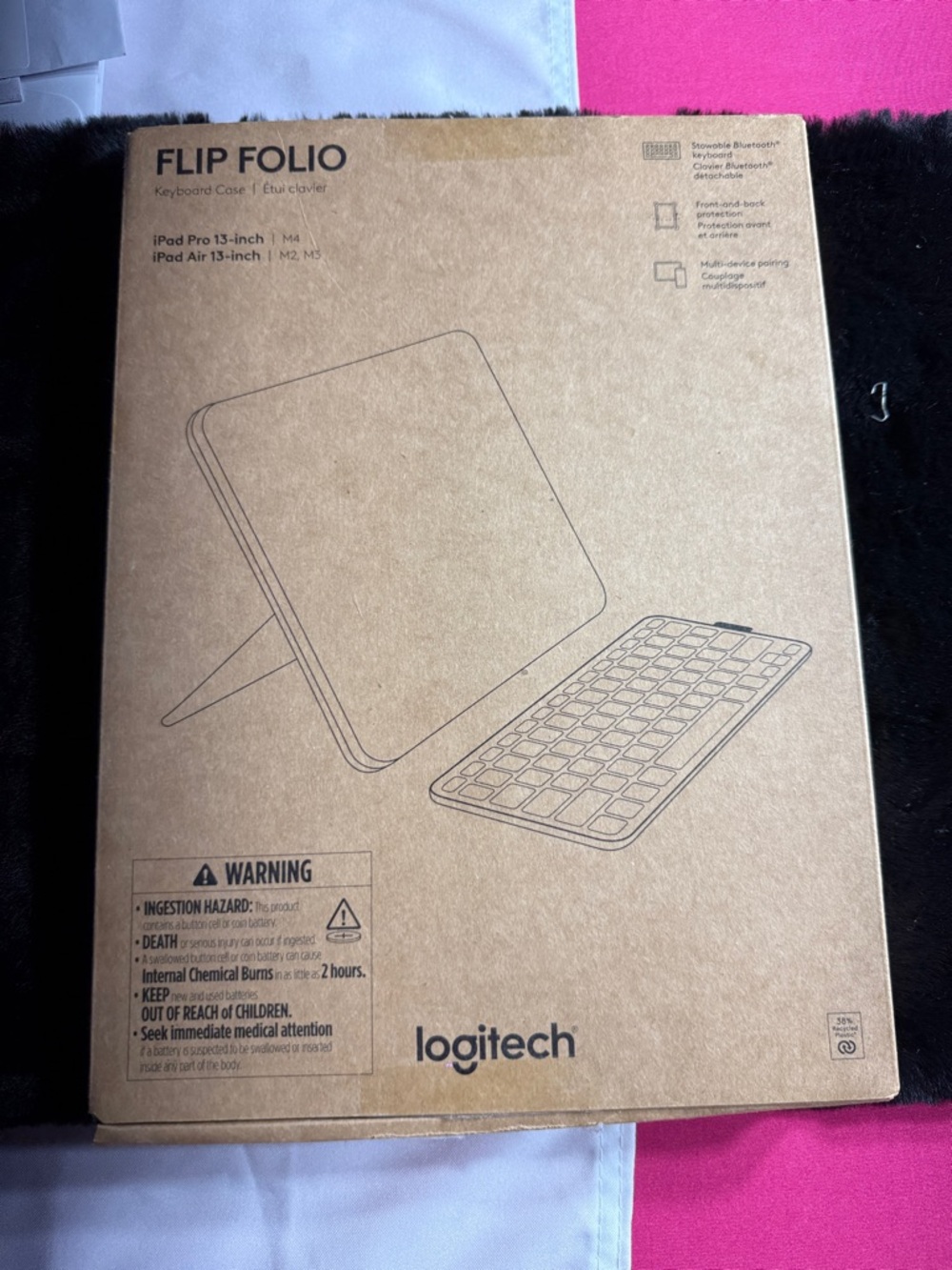 Logitech Flip Folio Keyboard Case - IPad Pro 13-Inch M4 IPad Air 12-Inch M2 M3